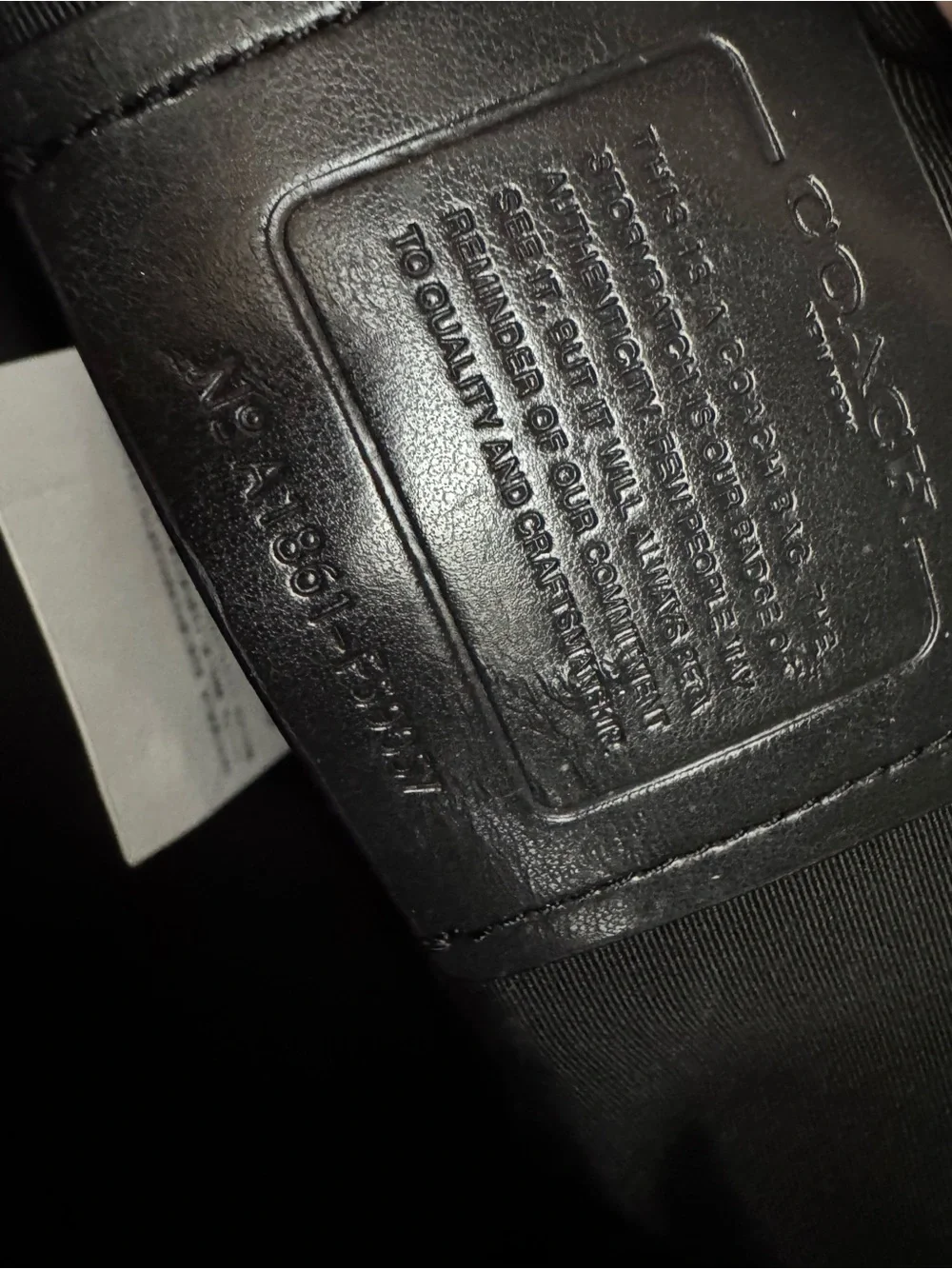 Coach Perry Slim Brief F59057 Black Leather